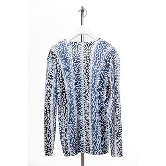 Neiman Marcus Vintage Two-Piece Printed Tank and Cardigan Set - Picture 2 of 4